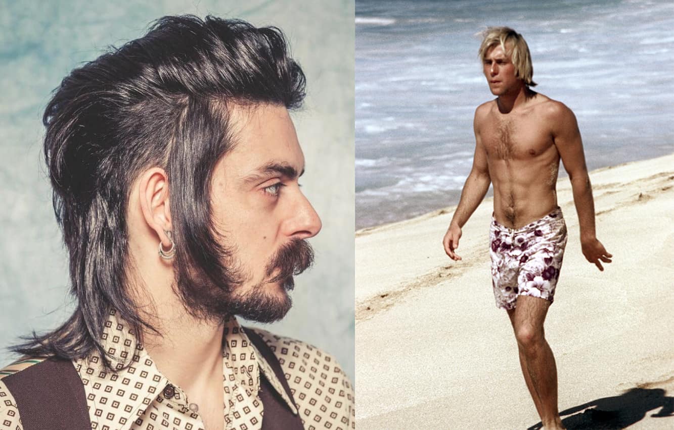 70's Beach Bum Hair & The Mullet in the history of male long hair